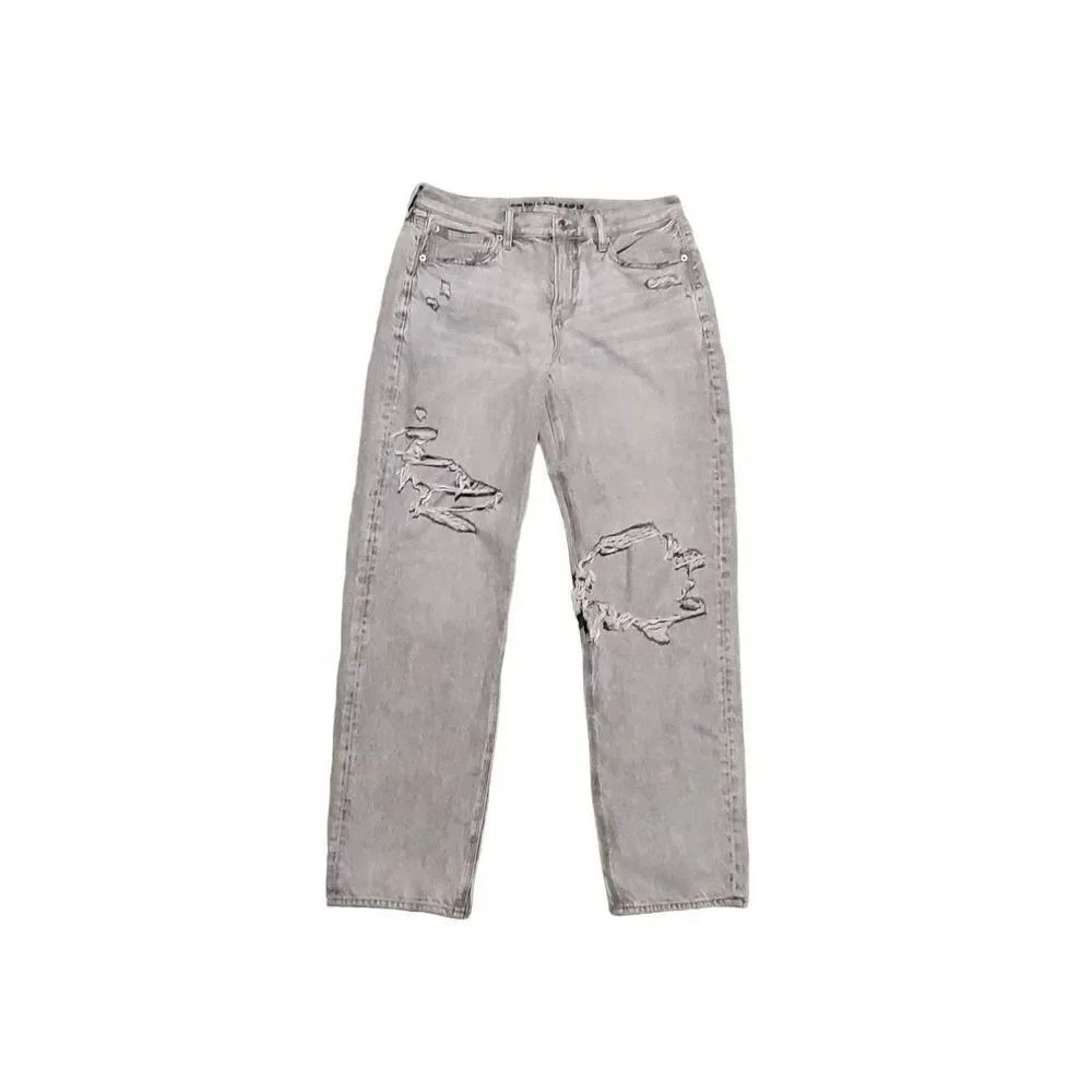 American Eagle 90's Loose Jeans Ripped Grey Women's 10